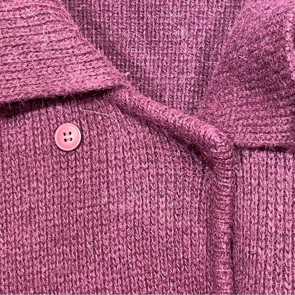Vintage Rafaella Cardigan Sweater Womens Medium Angora Lambswool Dolman Pockets - Picture 4 of 10